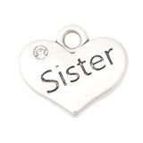 Mixed Heart Mum Nanny Charms 15*17mm 10pcs