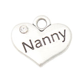 Mixed Heart Mum Nanny Charms 15*17mm 10pcs
