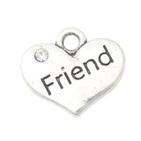 Mixed Heart Mum Nanny Charms 15*17mm 10pcs