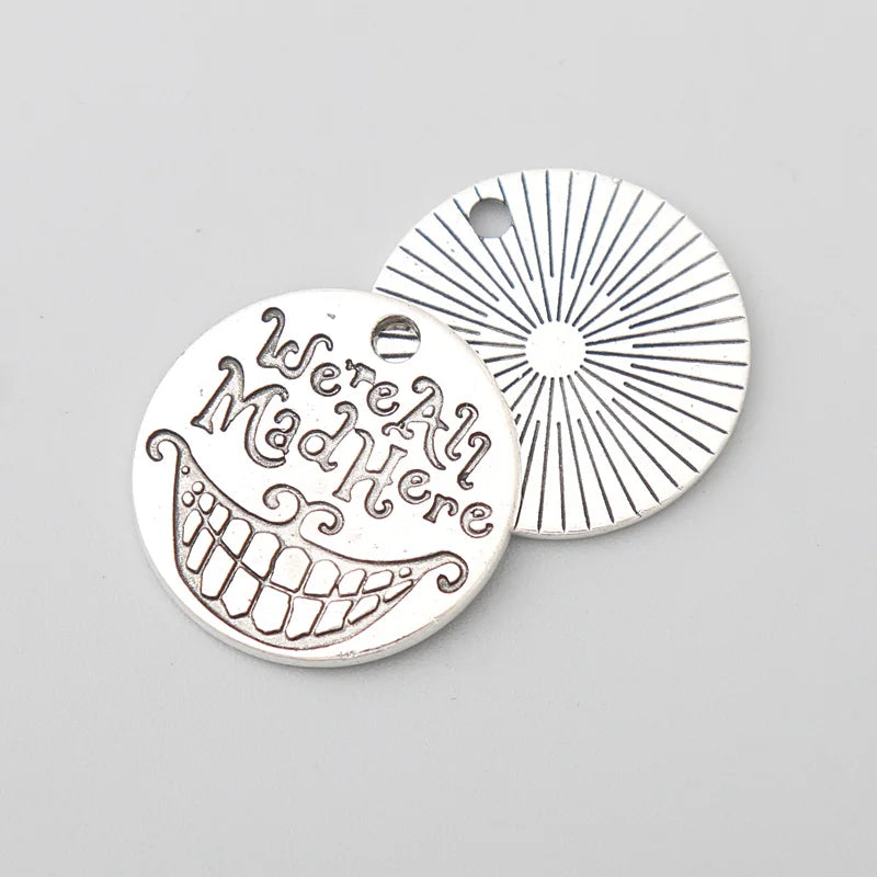 Mad Here Charms Halloween 20mm 50pcs AAC1925