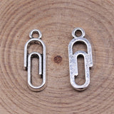 Vintage Alloy Office Clip Stationery Charms 9*17mm 100pcs AAC090