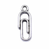 Vintage Alloy Office Clip Stationery Charms 9*17mm 100pcs AAC090