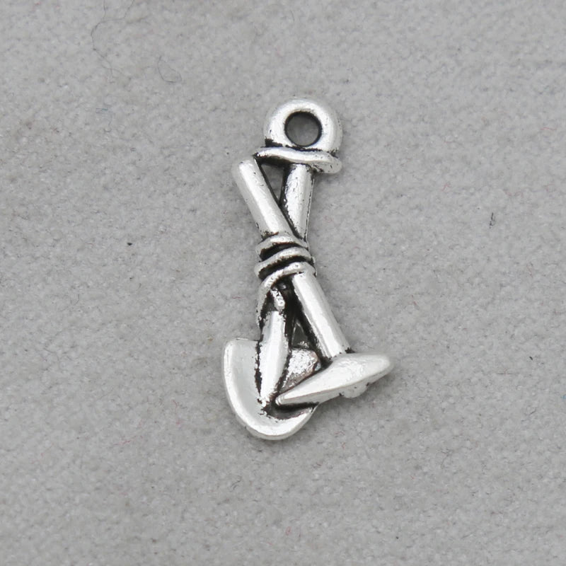 Vintage Shovel & Pickaxe Charms For Farmer 10*19mm 100pcs