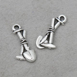 Vintage Shovel & Pickaxe Charms For Farmer 10*19mm 100pcs