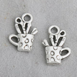 Vintage Alloy Stationery Charms Pen Holder School Charms 100pcs