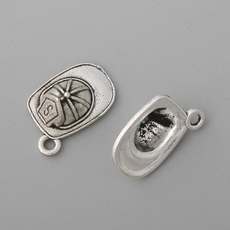 Vintage Cap Charms Alloy Hat Charms 12*17mm 100pcs