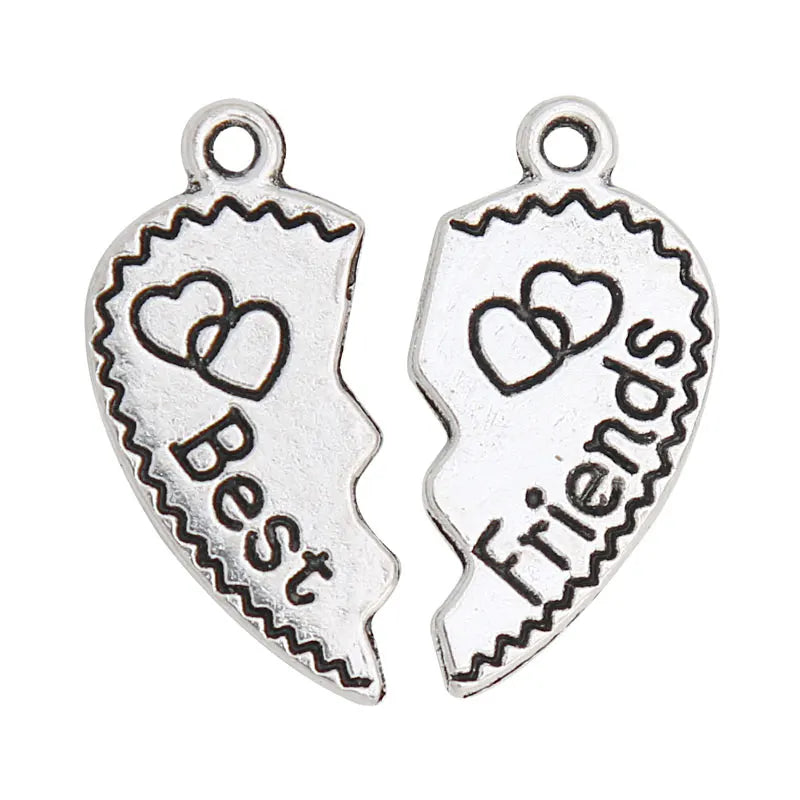 Heart Charms Alloy Message Charms AAC722