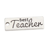 Vintage Teacher Message Charms Dog Tag Charms 10*29mm 50pcs AAC017