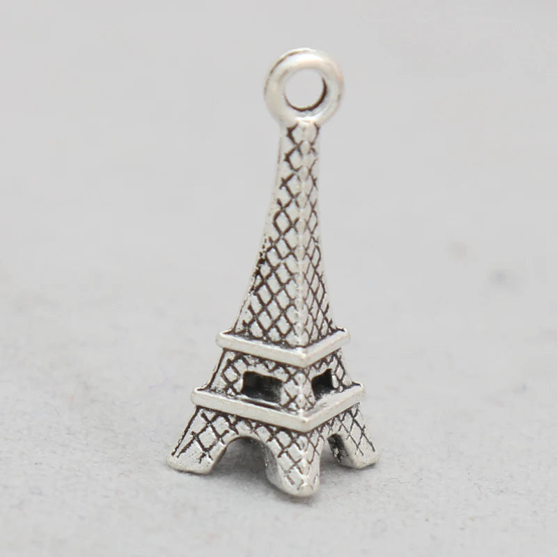 Eiffel Tower Shape Alloy Charms Jewelry Making Charms 100pcs