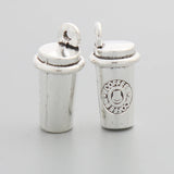 3D Coffee Cup Jewelry Charms DIY Alloy Charms 10*21mm 20pcs