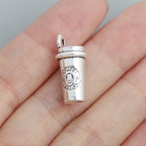 3D Coffee Cup Jewelry Charms DIY Alloy Charms 10*21mm 20pcs