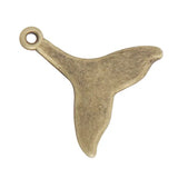 Vintage Alloy Animal Charms Whale Tail Jewelry Findings
