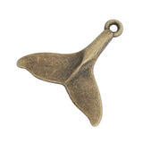 Vintage Alloy Animal Charms Whale Tail Jewelry Findings