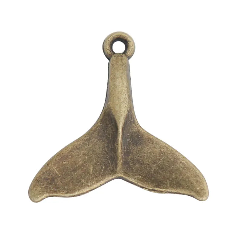 Vintage Alloy Animal Charms Whale Tail Jewelry Findings