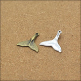Vintage Alloy Animal Charms Whale Tail Jewelry Findings