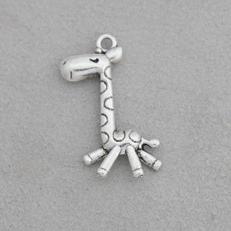 Vintage Giraffe Bangle Making Charms 15*24mm 50pcs