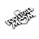 Football Mom Letter Charms for Sport Theme 50pcs