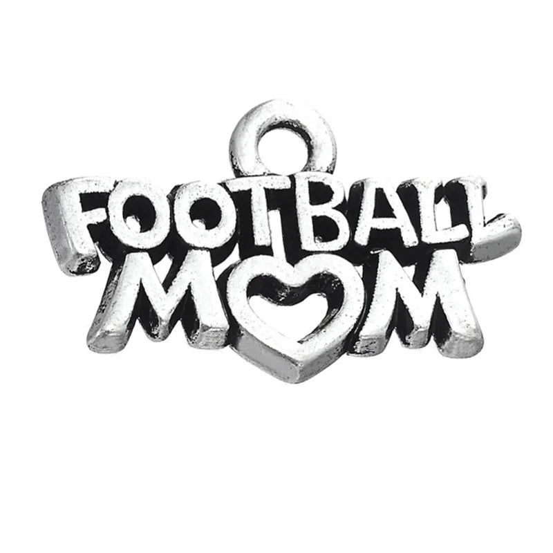 Football Mom Letter Charms for Sport Theme 50pcs