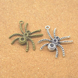 Vintage Spider Animal Charms 26*26mm 40pcs