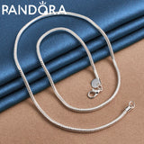 925 Silver Snake Chain Necklace 40-75 Cm 3mm Women Man Wedding Party Jewelry
