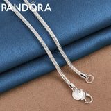 925 Silver Snake Chain Necklace 40-75 Cm 3mm Women Man Wedding Party Jewelry