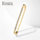 Rainbow CZ Rectangle Ear Cuff Clip Earrings for Women