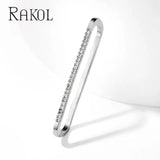Rainbow CZ Rectangle Ear Cuff Clip Earrings for Women