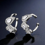 Teardrop CZ No Piercing Ear Cuff Clip for Women
