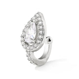 Teardrop CZ No Piercing Ear Cuff Clip for Women