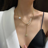 Baroque Pearl Collarbone Chain Pendant Necklace for Women