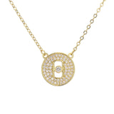 Round Cutout Point Pendant Necklace for Women