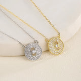 Round Cutout Point Pendant Necklace for Women