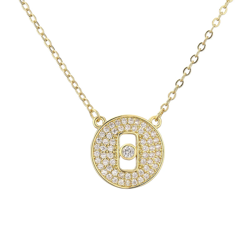 Round Cutout Point Pendant Necklace for Women