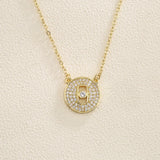 Round Cutout Point Pendant Necklace for Women