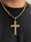 Crucifixion Necklace For Men Women Silver Stainless Steel