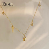 Key Lock Necklace Delicate Collar Chain Ladies Jewelry