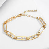 Geometric CZ Tennis Bracelet for Women