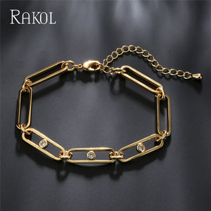 Geometric CZ Tennis Bracelet for Women