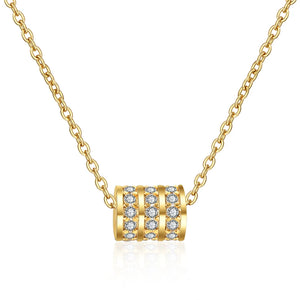RAKOL INS Lightning Paperclip Pin Tiny CZ Pave Zircon Clavicle Choker Necklace