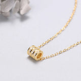 RAKOL INS Lightning Paperclip Pin Tiny CZ Pave Zircon Clavicle Choker Necklace