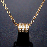 RAKOL INS Lightning Paperclip Pin Tiny CZ Pave Zircon Clavicle Choker Necklace