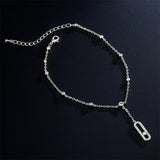 RAKOL CZ Oval Pendant Anklets for Women Beach Accessories