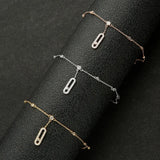 RAKOL CZ Oval Pendant Anklets for Women Beach Accessories