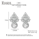Zircon Flower Stud Earrings Wedding Jewelry