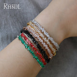 Cubic Zirconia Open Cuff Bangle Bracelet for Women