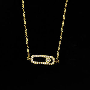 CZ Geometric Oval Charm Bracelets - Wedding Jewelry Accessories