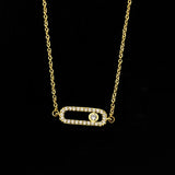 CZ Geometric Oval Charm Bracelets - Wedding Jewelry Accessories