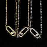 CZ Geometric Oval Charm Bracelets - Wedding Jewelry Accessories