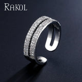 Zircon Crystal CZ Ring Open Adjustable Rings for Women