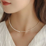 Freshwater Pearl Rhinestone Necklace for Women
